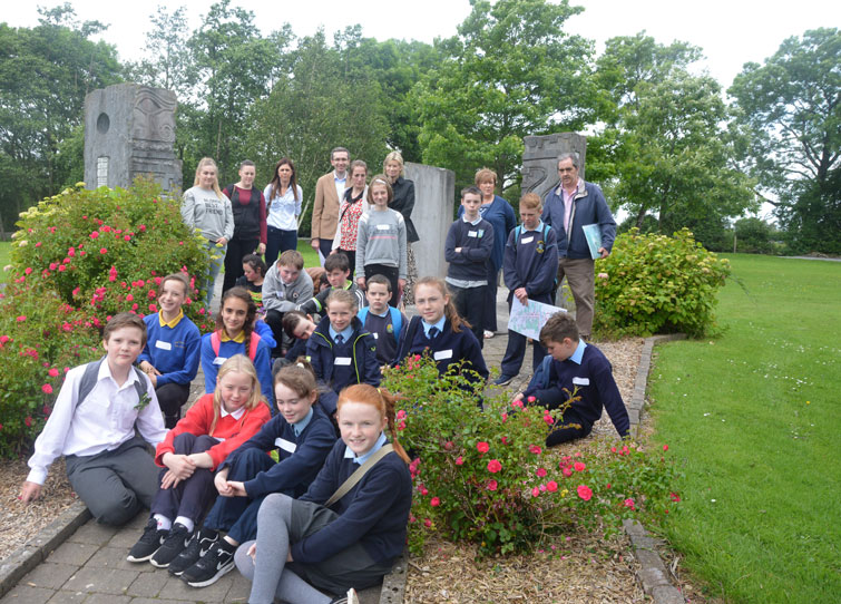 Eamonn Brennan guides young people on an historic walk of Longford town Eamonn Brennan guides young people on an historic walk of Longford town