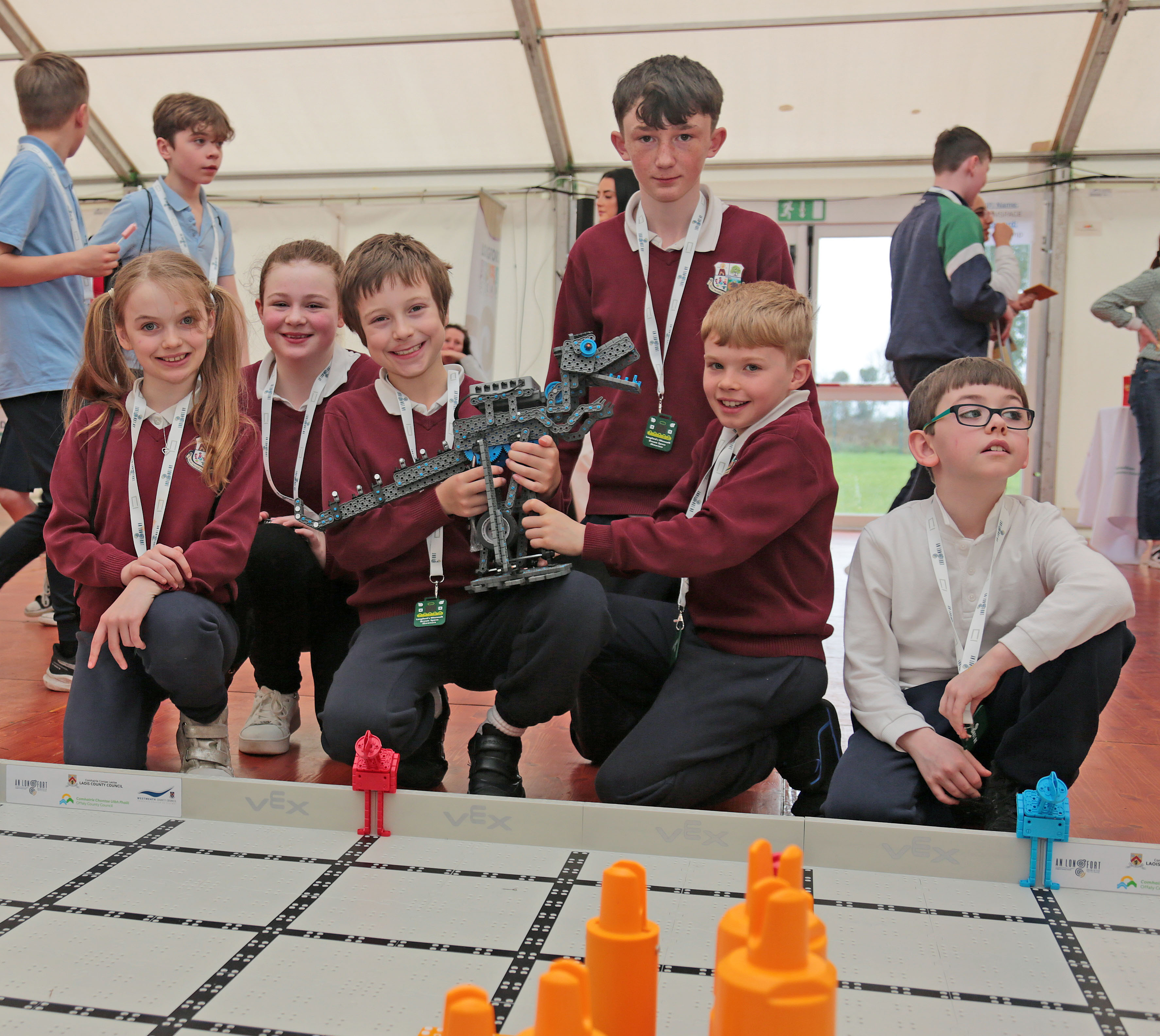 Cloontagh-NS-students-with-robot Cloontagh-NS-students-with-robot