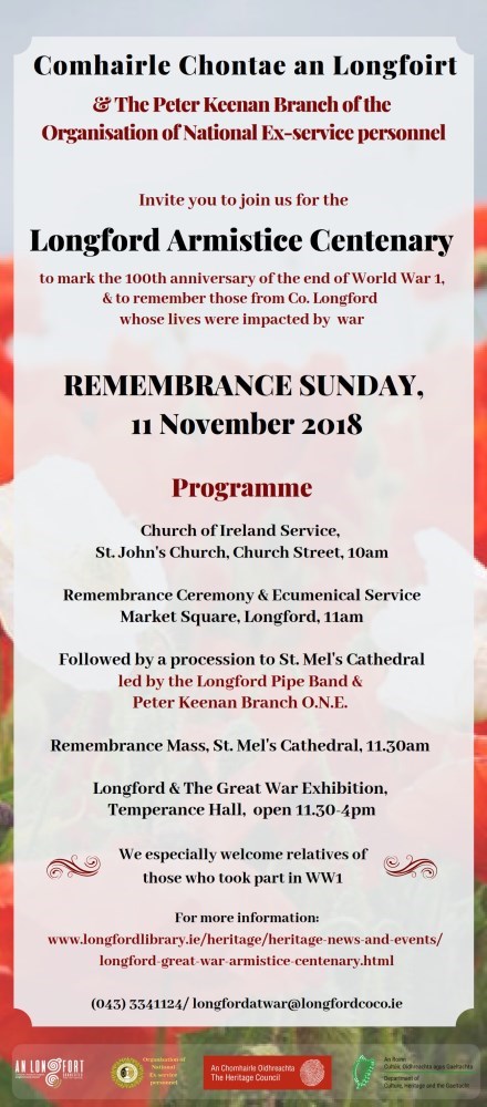 Remembrance Sunday 2018 invite